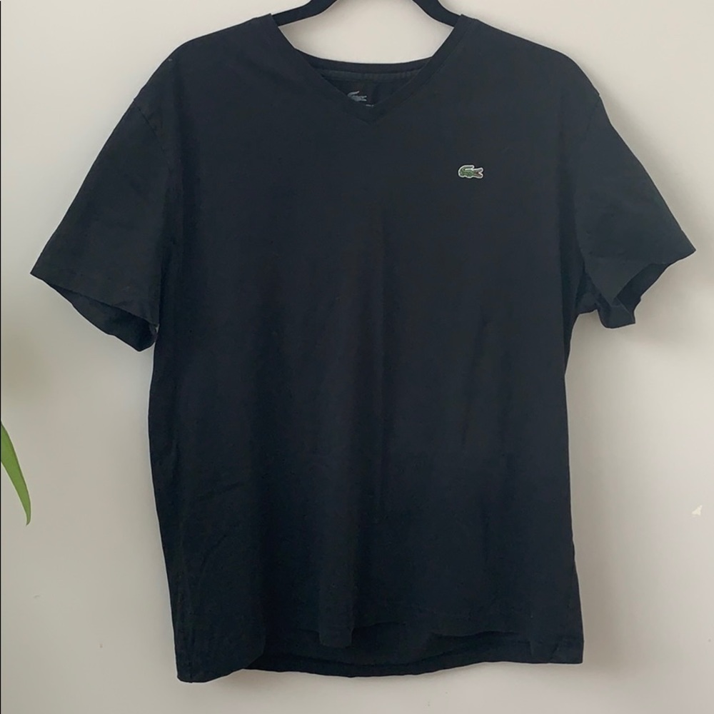 3/$30 Lacoste V Neck Black Tee